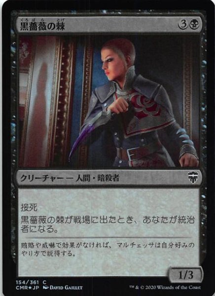 画像1: 【統率者レジェンズ コモン　FOIL】黒薔薇の棘　154/361 (1)