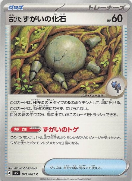 画像1: 【アビスアイ C】古びたずがいの化石　071/081 (1)