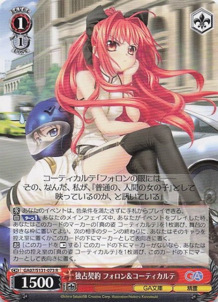 画像1: 【R】独占契約 フォロン＆コーティカルテ GA07/S131-073 (1)