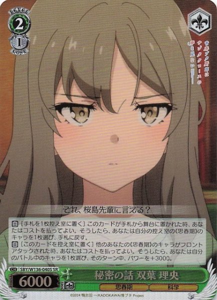画像1: 【SR】秘密の話 双葉 理央　SBY/W136-040S (1)
