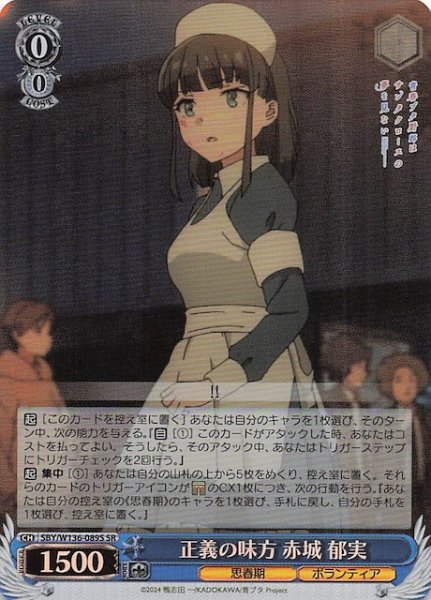 画像1: 【SR】正義の味方 赤城 郁実　SBY/W136-089S (1)