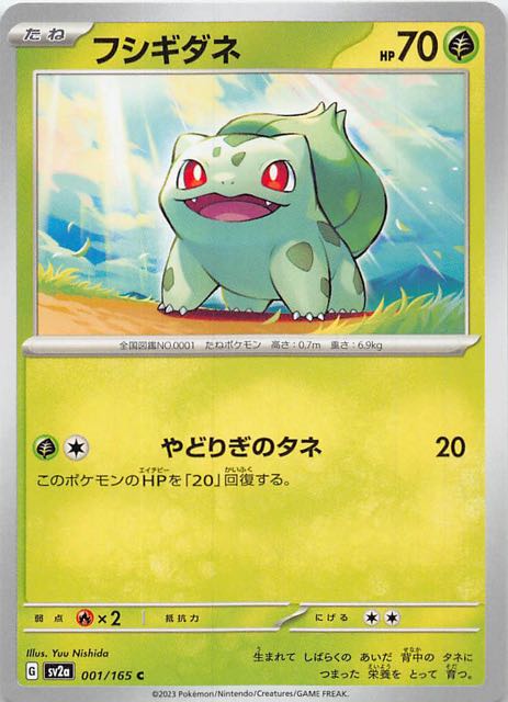 もう一度撮り直しますね即購入◎ レッドの挑戦 ポケモンカード 151 フシギダネ